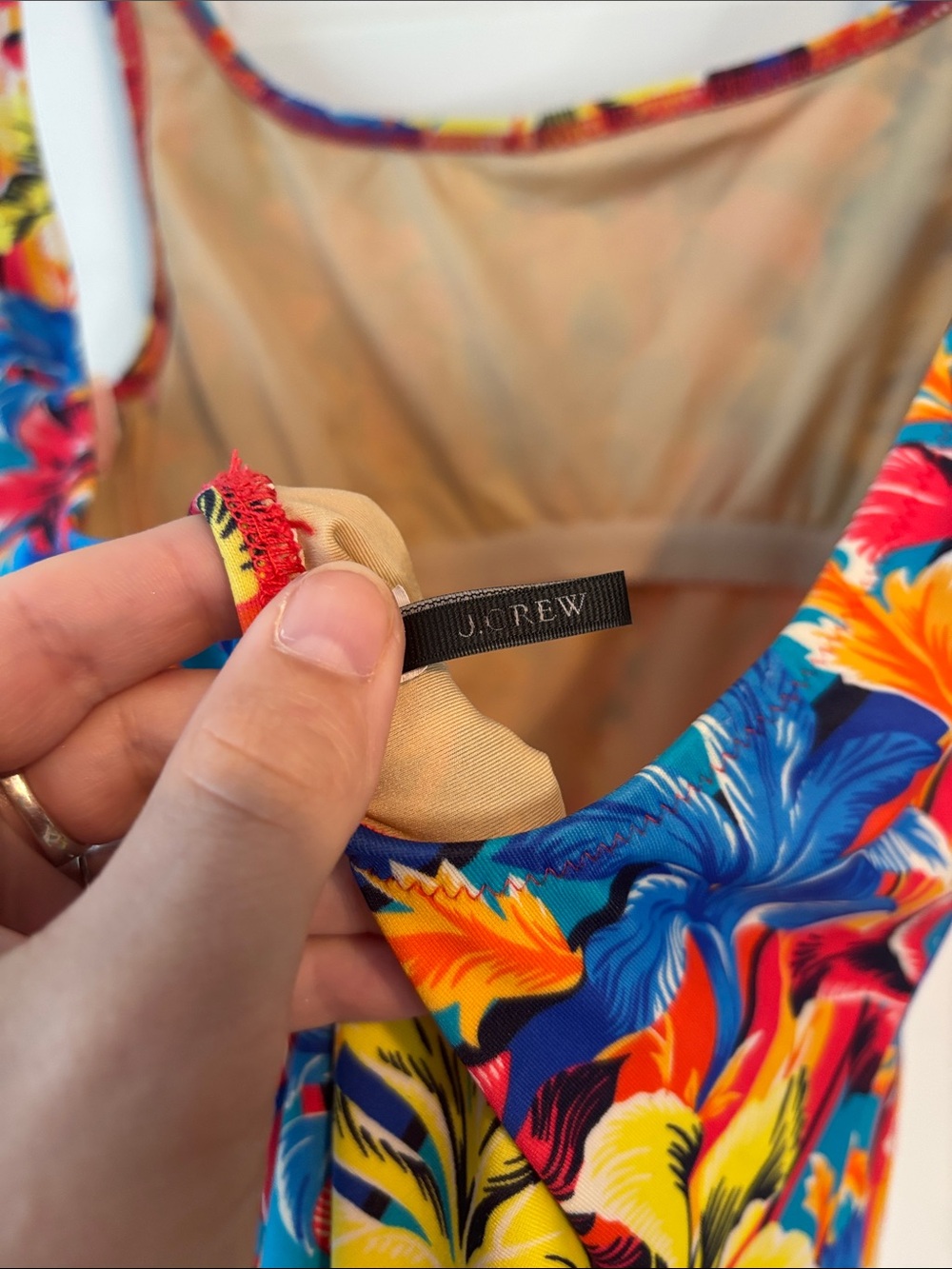 J CREW size 8 Colorful Floral One-Piece Swimsuit 🩱 swim beach 🏖️ bathing suit - Picture 4 of 6